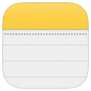 Apple Notes logo, an alternative to Evernote and Milanote note-taking apps for book-writing