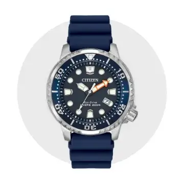 Citizen ProMaster EcoDrive diver watch for men in blue color.