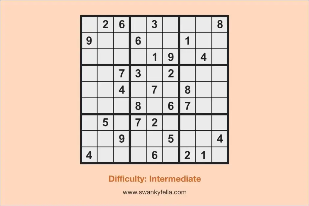A free, printable sudoku puzzle from tutorial on how to play sudoku. 