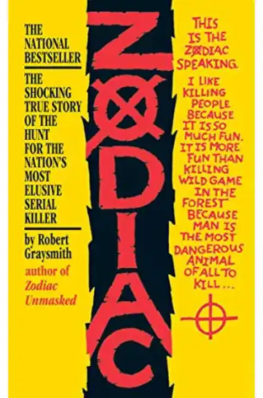 Robert Graysmith's Zodiac cover, one of the best serial killer true crime books of 21st century.