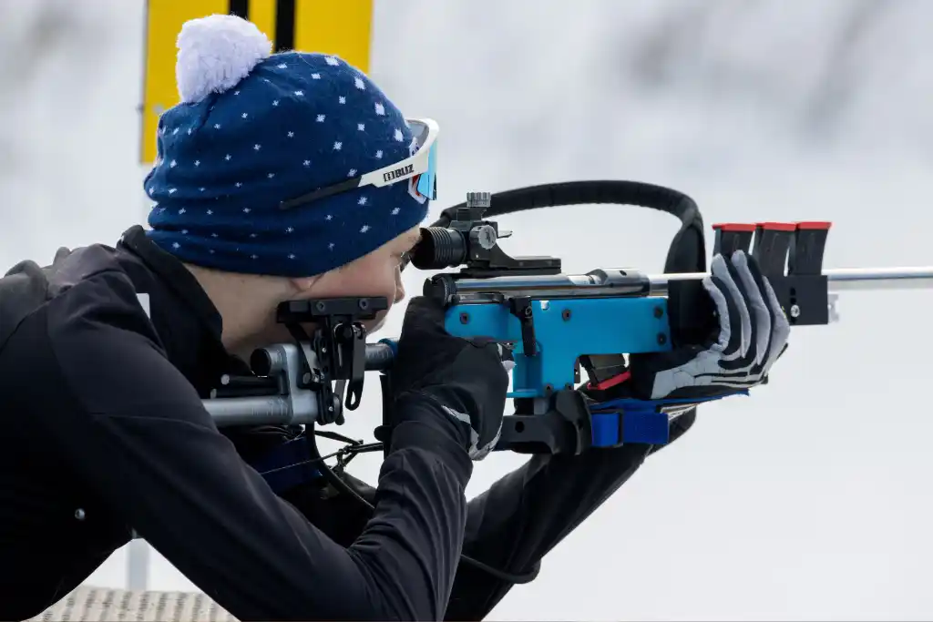 A participant in Olympic sport Shooting which is a great choice for short people.