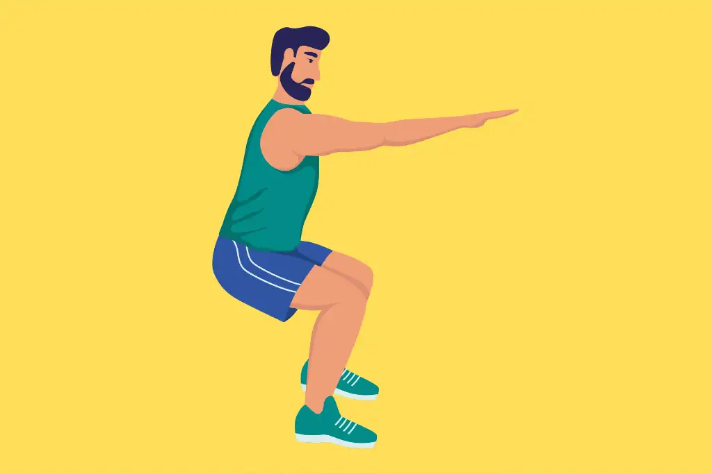 An illustration of man doing warrior crunch exercise, which is one of the best when it comes to improving core body strength.