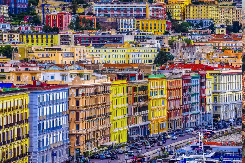 A colorful picture of Naples, Italy, one of the historical cities of Europe that everyone should travel to.